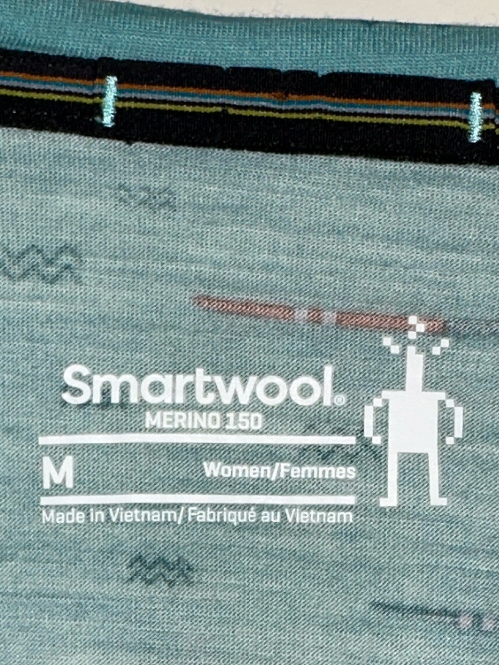 Smartwool Merino 150 Base Layer Print Short Sleeve Tee in Nile Blue - Picture 8 of 11